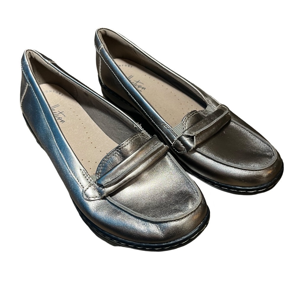Clarks Collection Metallic Loafers - Women’s 7.5, New Without Box, Ultra Comfort